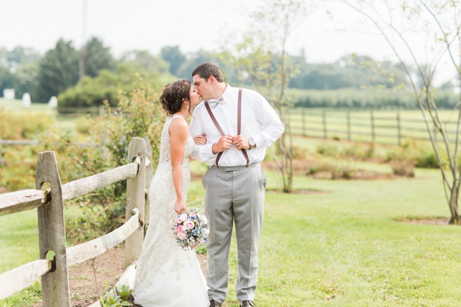Bride and groom photos at OARDC in wooster ohio