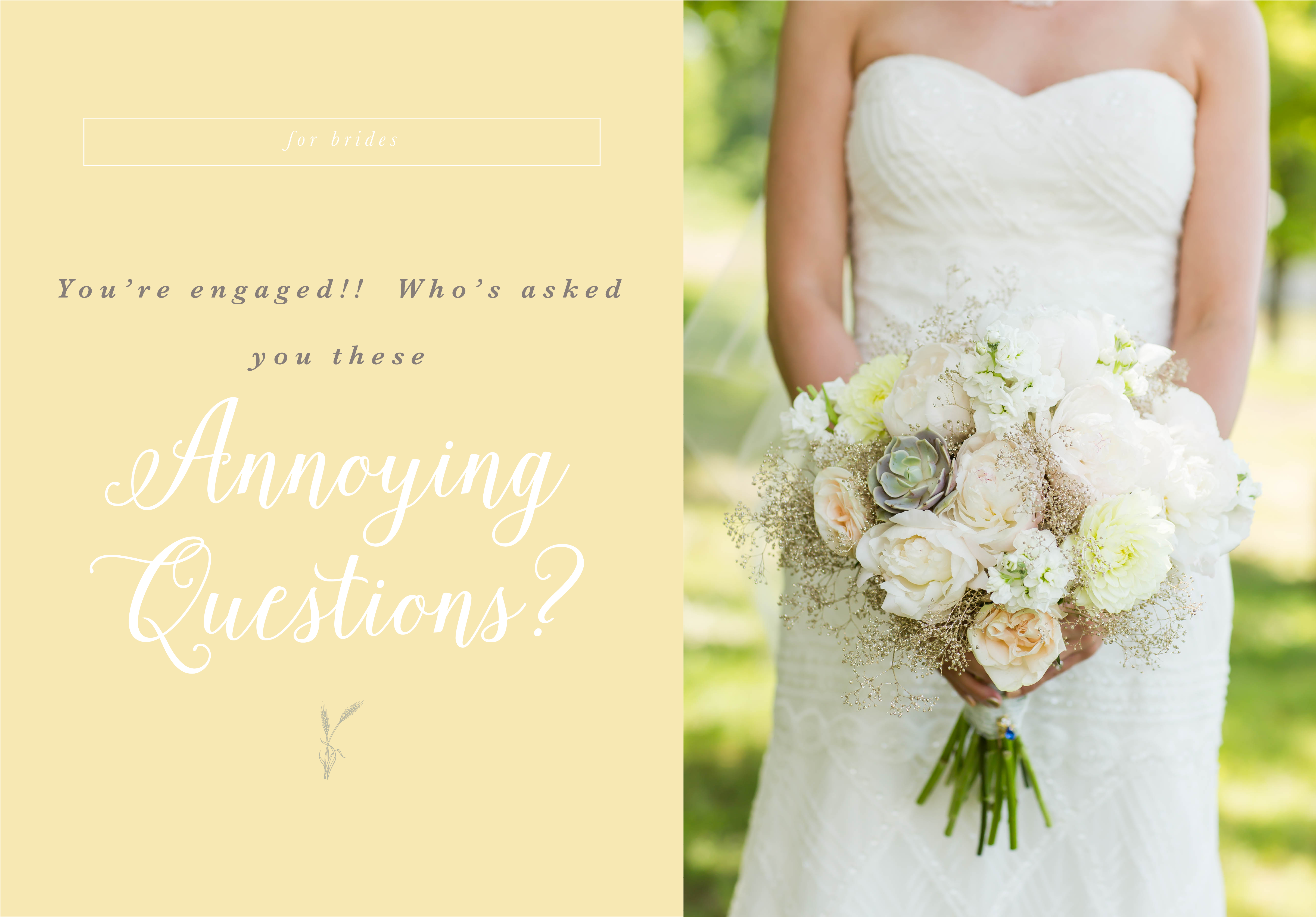 annoying questions asked after engagement, advice for brides, photographer akron ohio, loren jackson photography