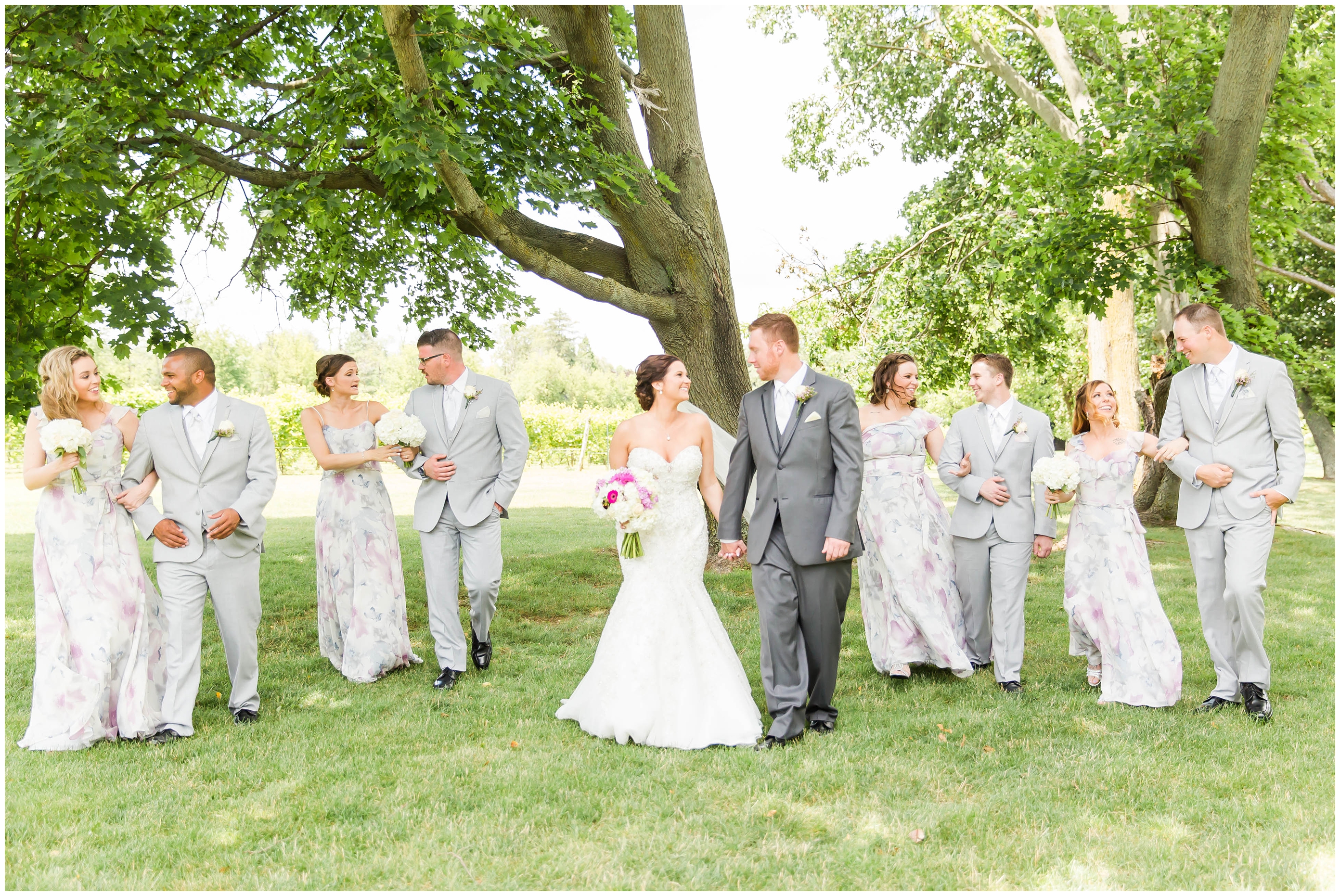 Cleveland Wedding Photographer,Floral bridesmaid dresses,Gervasi Vineyard Wedding,lace wedding dress,loren jackson photography,photographer akron ohio,