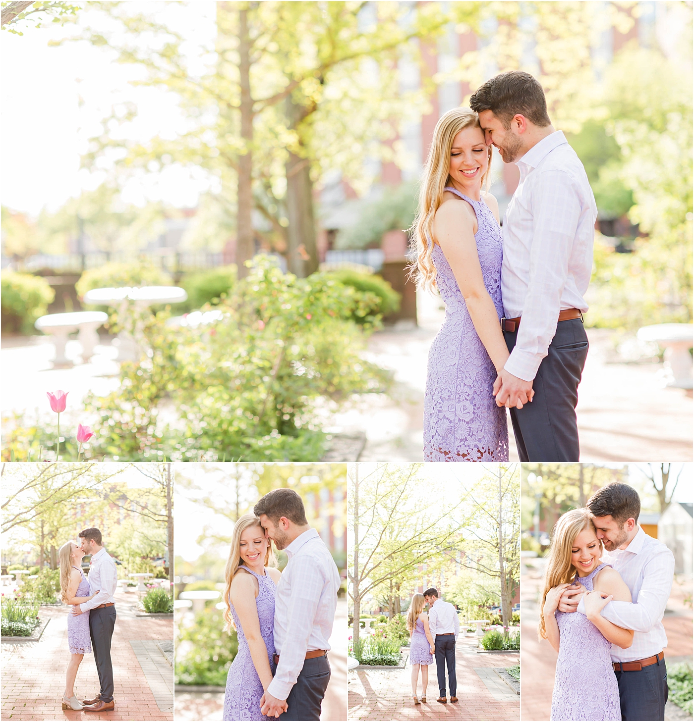 downtown canton spring engagement photos